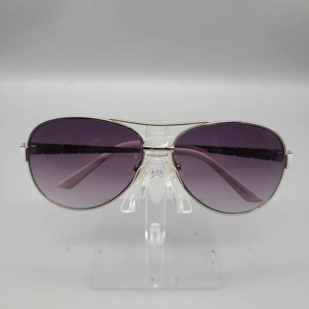 Elle WEL61SG24 Aviator Sunglasses Silver White Purple Gradient Lens 59-14-133